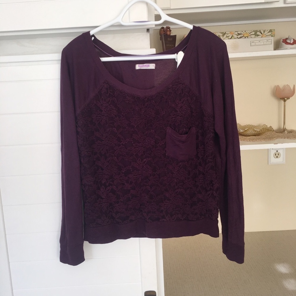 Garage Maroon Purple Sweater